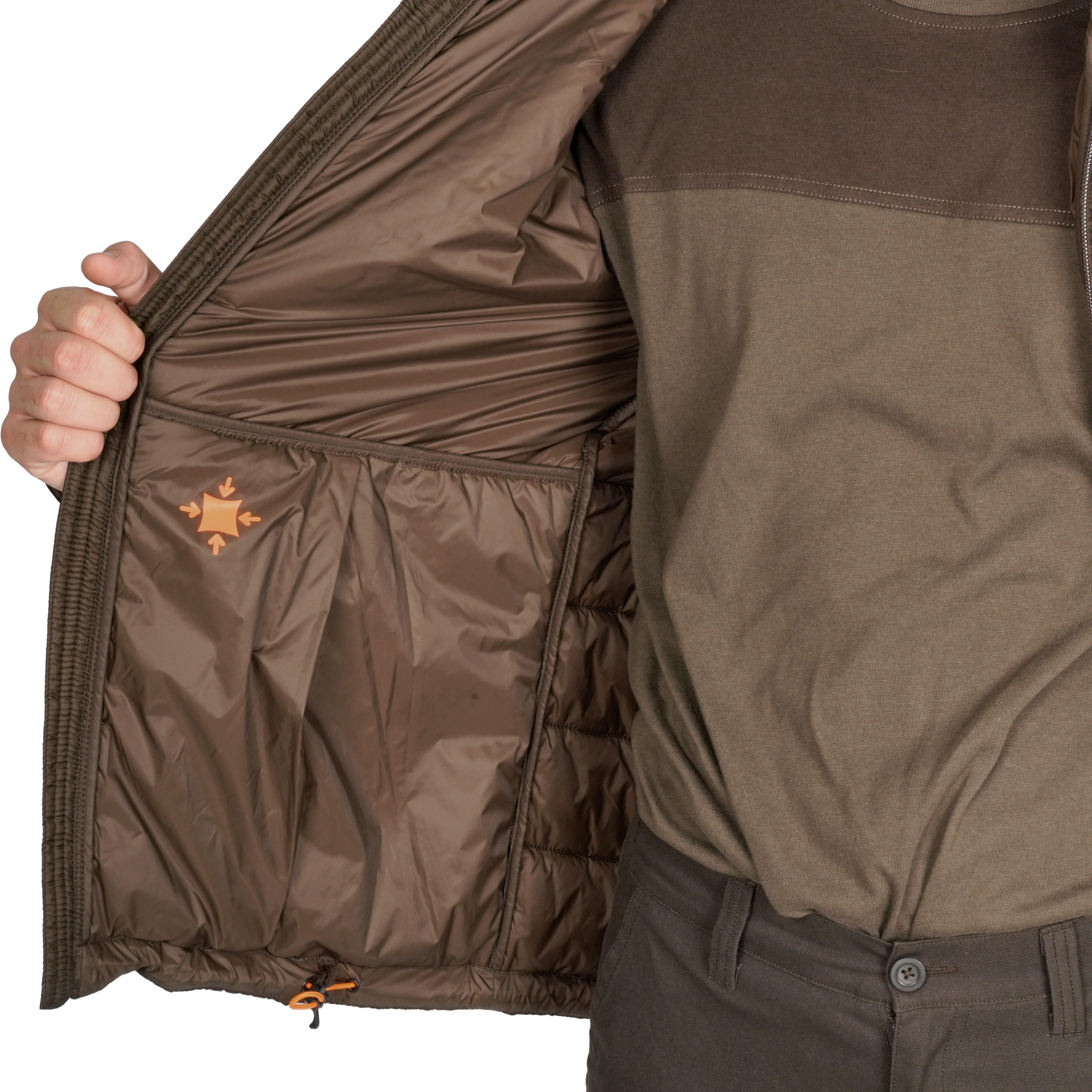 Пуховик для охоты утепленный компактный 900  SOLOGNAC