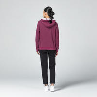 Sweat zippé à capuche fitness femme - 500  violet