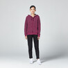 Women's Sweatshirt Jacket with Hood Fleece Lined 500-Purple