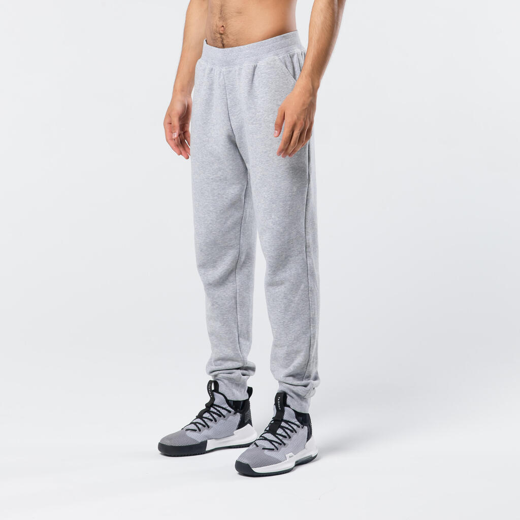 Trainingshose Basketball P100 Herren mittelgrau