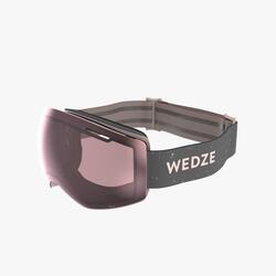 MASQUE DE SKI ET DE SNOWBOARD ENFANT ET ADULTE G 900 FL MAUVAIS TEMPS ROSE