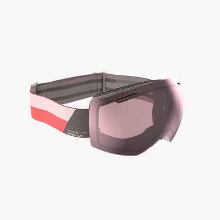 CHILDREN'S & ADULT'S BAD WEATHER SKIING AND SNOWBOARDING GOGGLES G900 FL - PINK