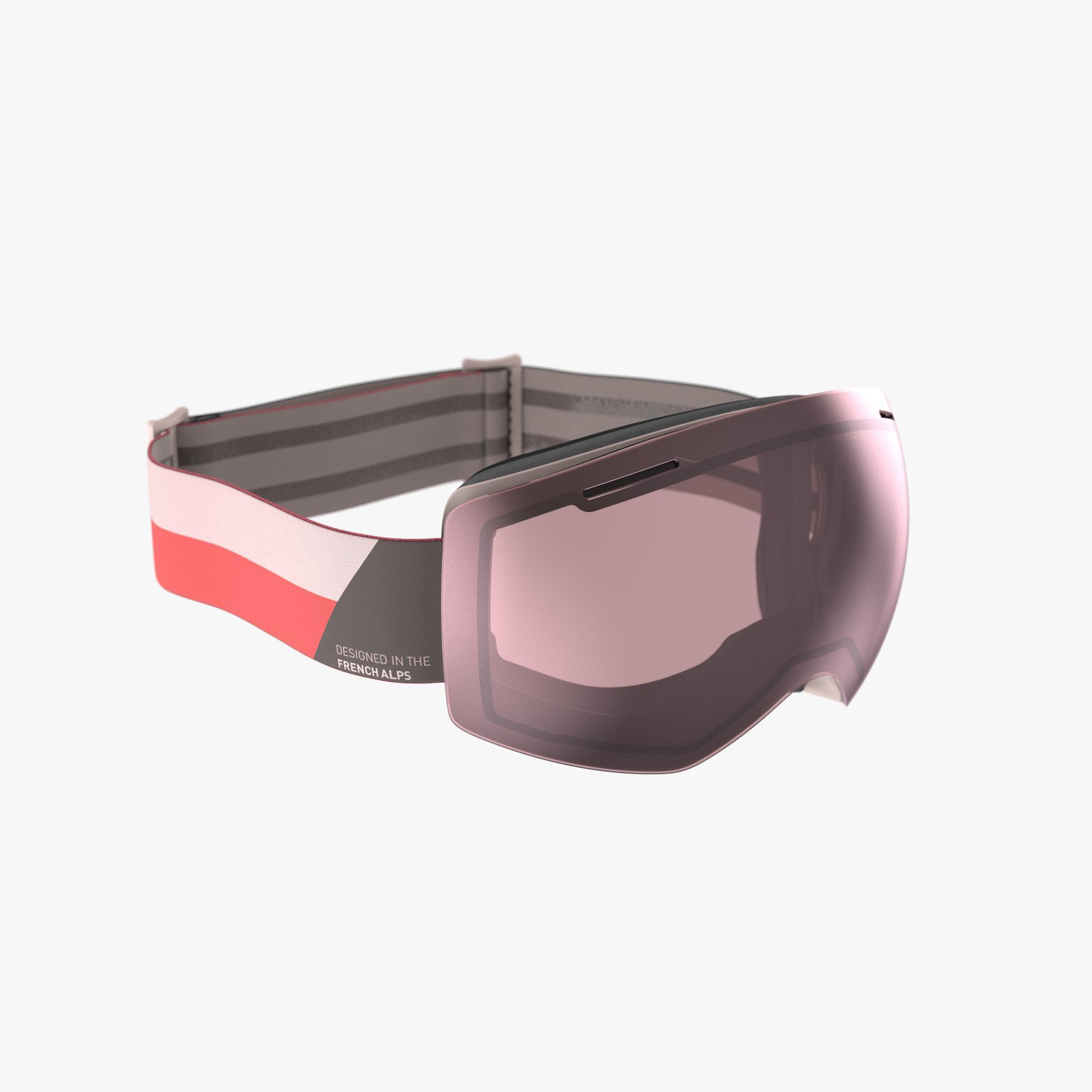 MASCHERA DA SCI E SNOWBOARD DONNA E BAMBINA G 520 - BRUTTO TEMPO - ROSA  WEDZE WEDZE | DECATHLON