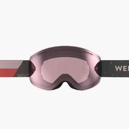 CHILDREN'S & ADULT'S BAD WEATHER SKIING AND SNOWBOARDING GOGGLES G900 FL - PINK