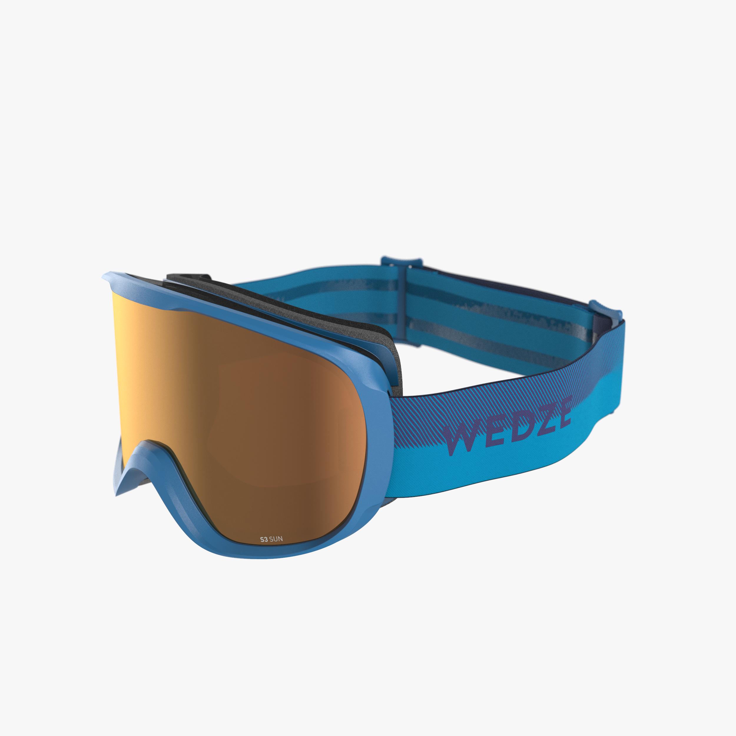 Ochelari Schi/Snowboard G500 Vreme însorită Albastru Copii/Adulți WEDZE decathlon.ro