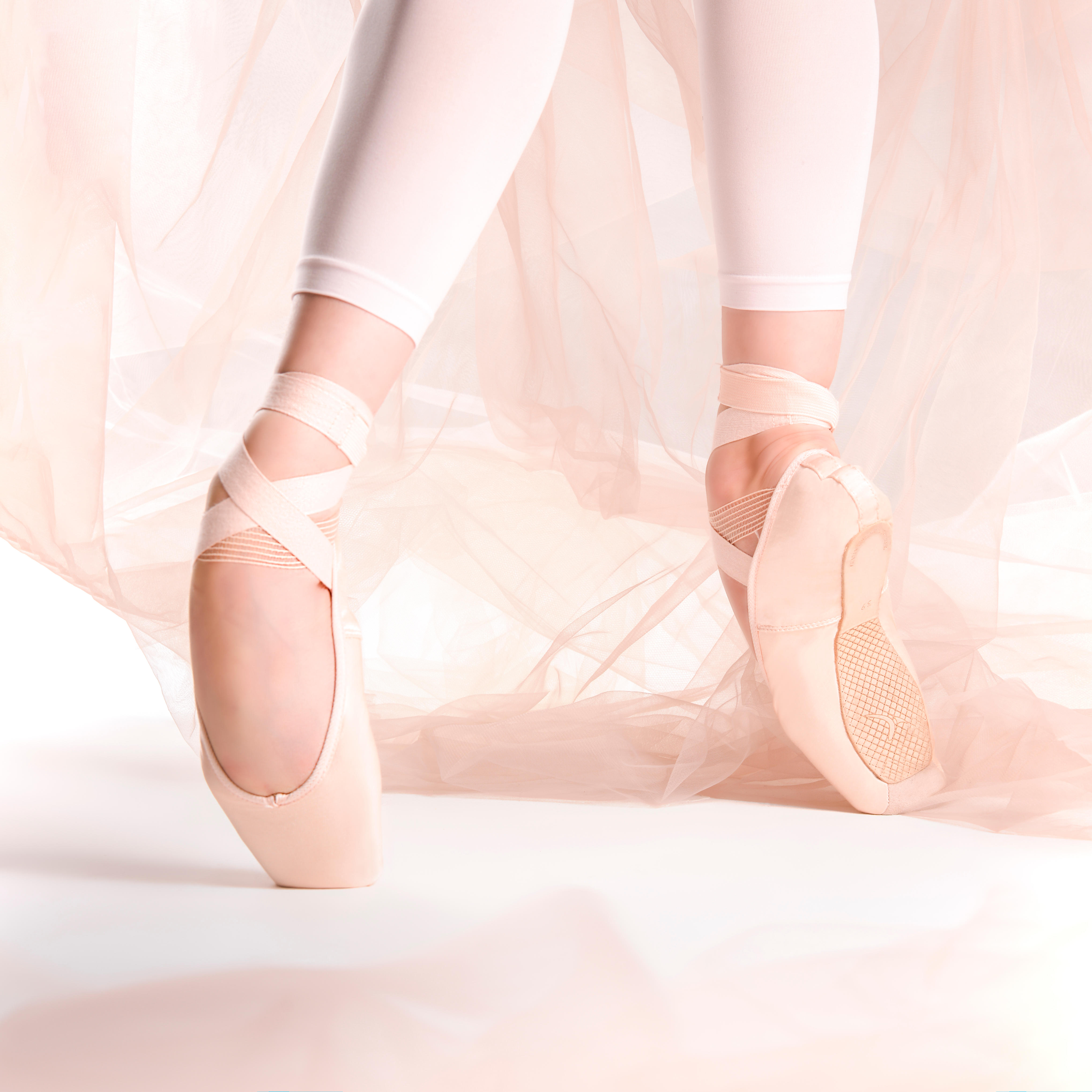 Ballet Split-Sole Demi-Pointe Shoes - Pink - Bisque - Starever - Decathlon