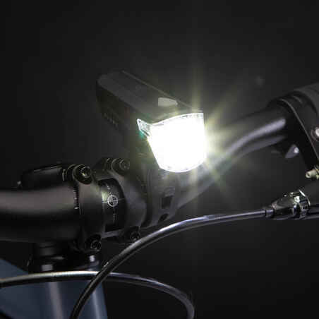 Waterproof front and rear battery-powered LED bike light set