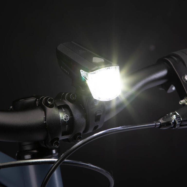 Waterproof front and rear battery-powered LED bike light set