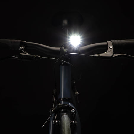 Eclairage vélo led avant noir à piles Decathlon x1 sur