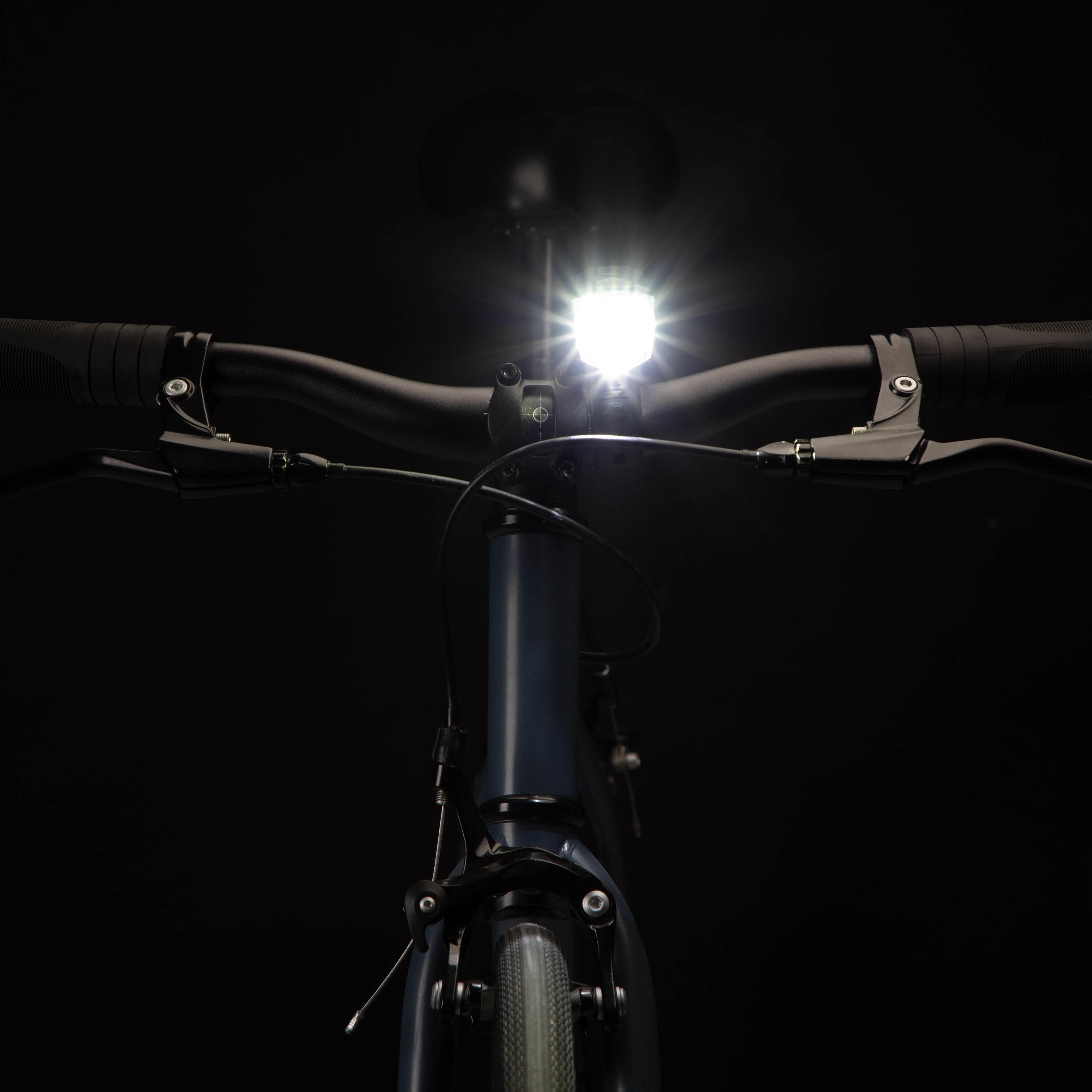 Waterproof front and rear battery-powered LED bike light set 6/9