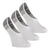 Носки для ходьбы невидимые 3 пары бело-серые WS 100 Newfeel