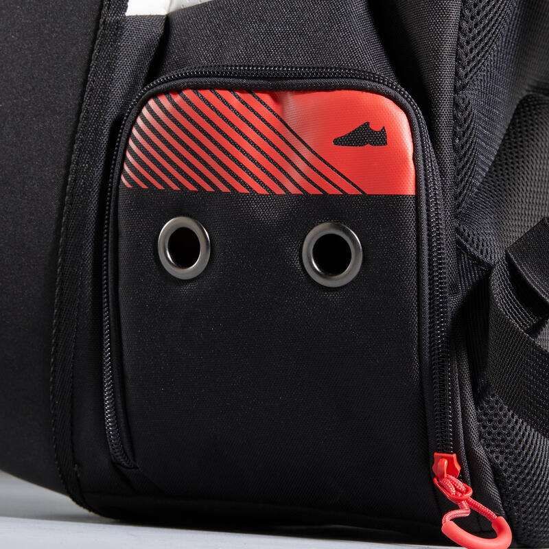 Tennisrucksack - Artengo XL Pro 38 l schwarz / weiß / rot mit Schuhfach