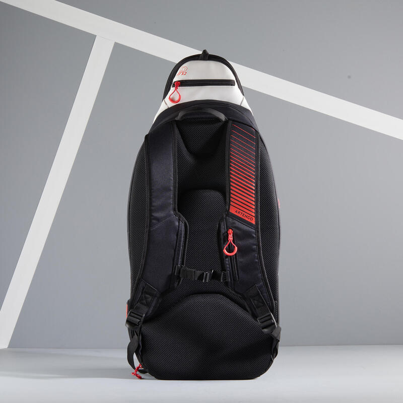 Rucsac Tenis XL Pro Negru-Alb-Roșu