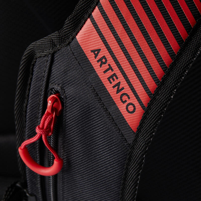 Tennisrucksack - Artengo XL Pro 38 l schwarz / weiß / rot mit Schuhfach