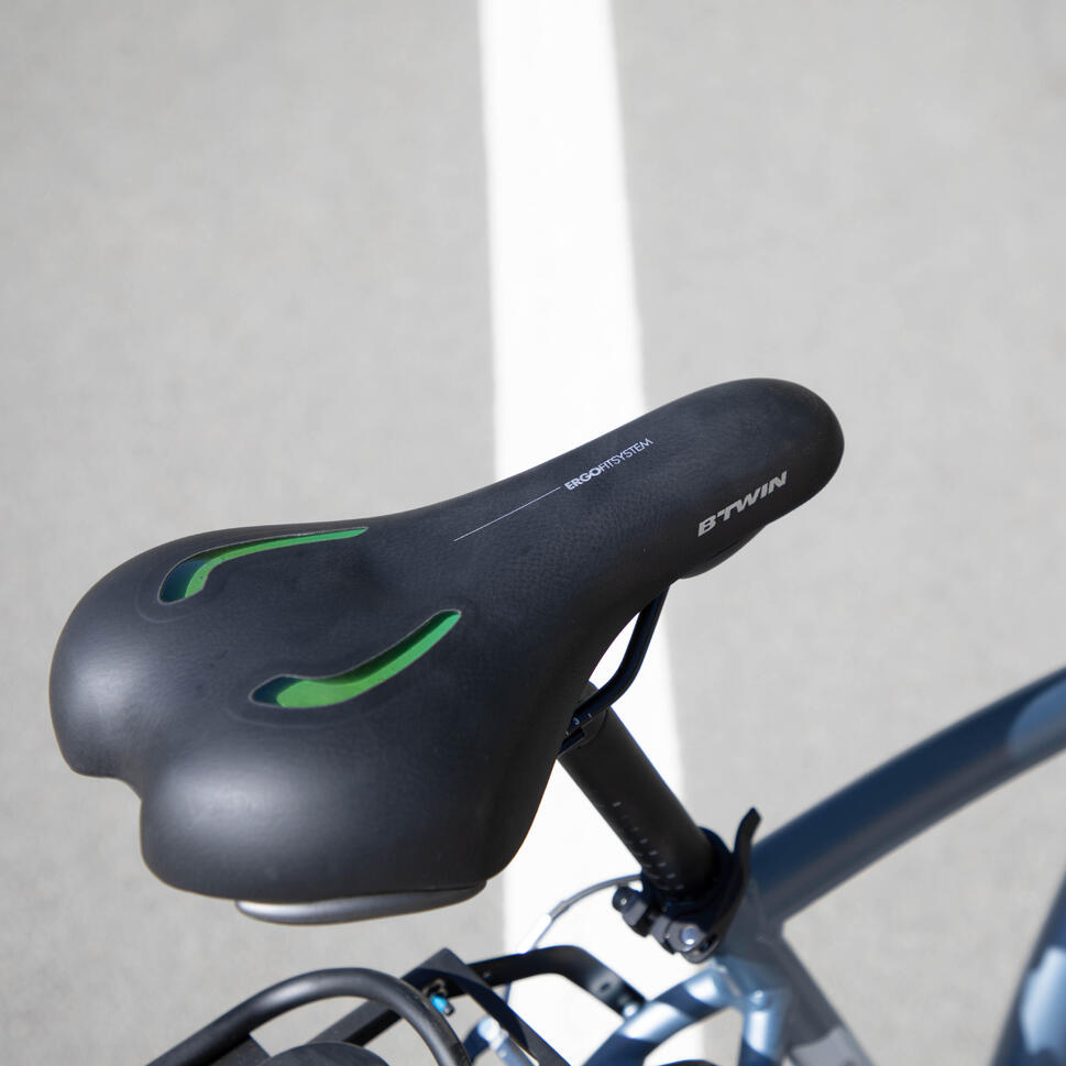 Siodło rowerowe trekkingowe/MTB/miejskie Btwin 60° SD żelowe unisex