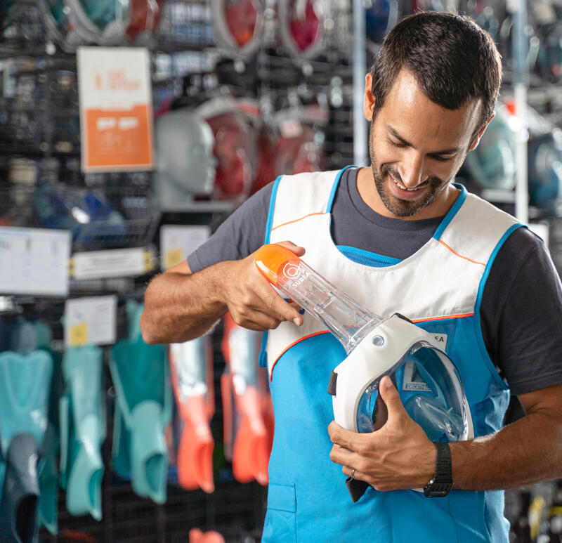 Test, sicurezza e produzione della maschera Easybreath | DECATHLON