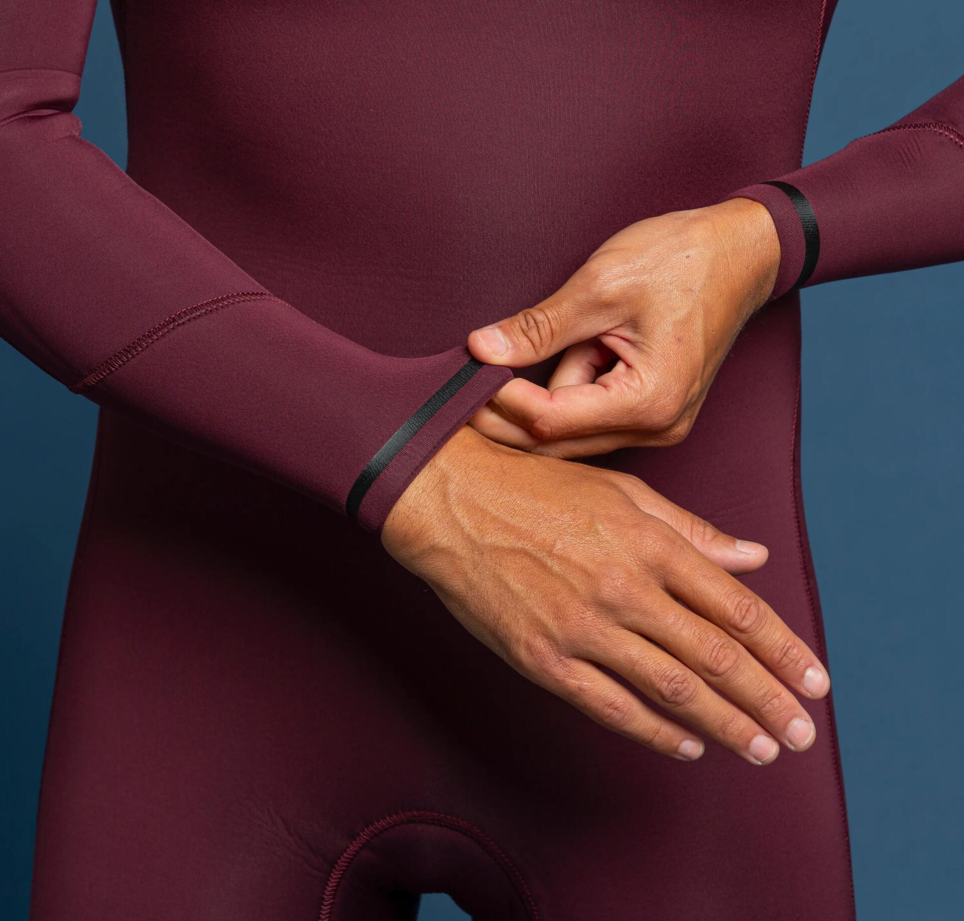 close-up of wetsuit hand detail