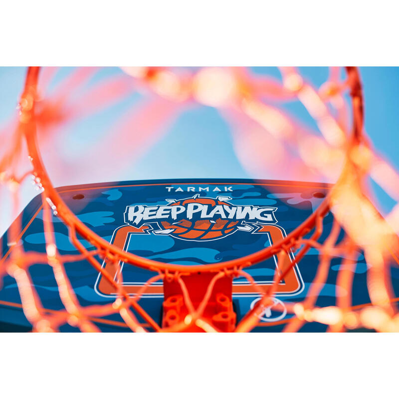 Basketball-Korbanlage mit verstellb. Standfuss 1,60‒2,20 m Kinder - B200 Easy blau/orange