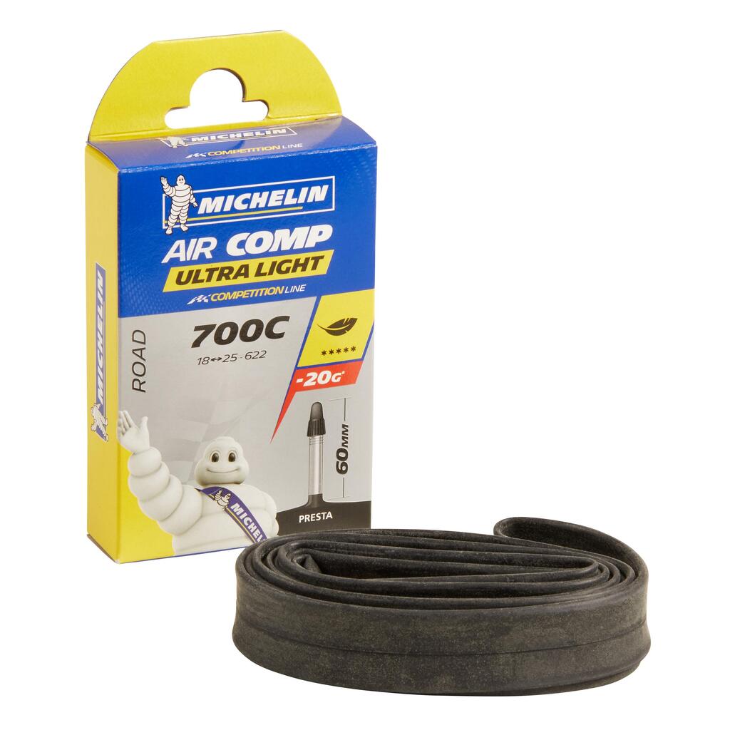 700 x 18/25 60 mm Presta Valve Inner Tube Ultralight