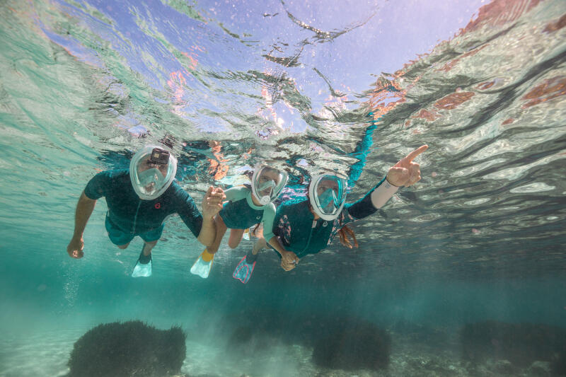 Top anty-UV do snorkelingu dla dzieci Subea z neoprenu 1,5 mm krótki rękaw