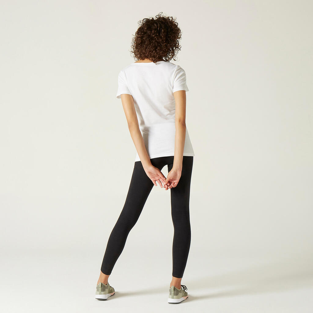 POLERA FITNESS MUJER 100 BLANCO