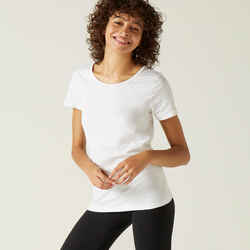100% Cotton Fitness T-Shirt - White
