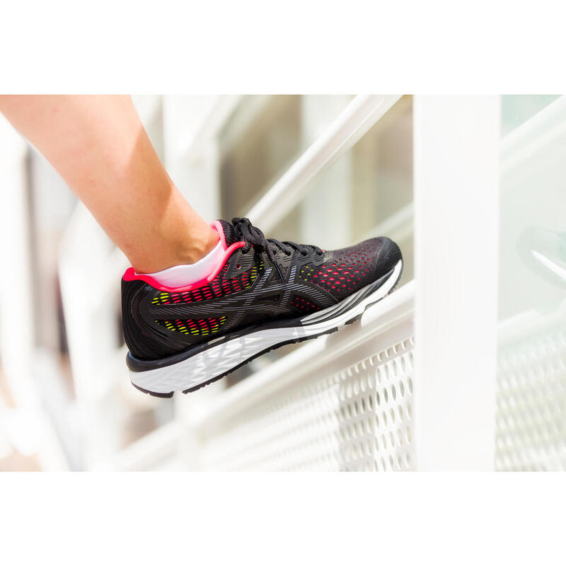 Asics Gel Stratus Mujer Negro Rosa Zapatillas Running