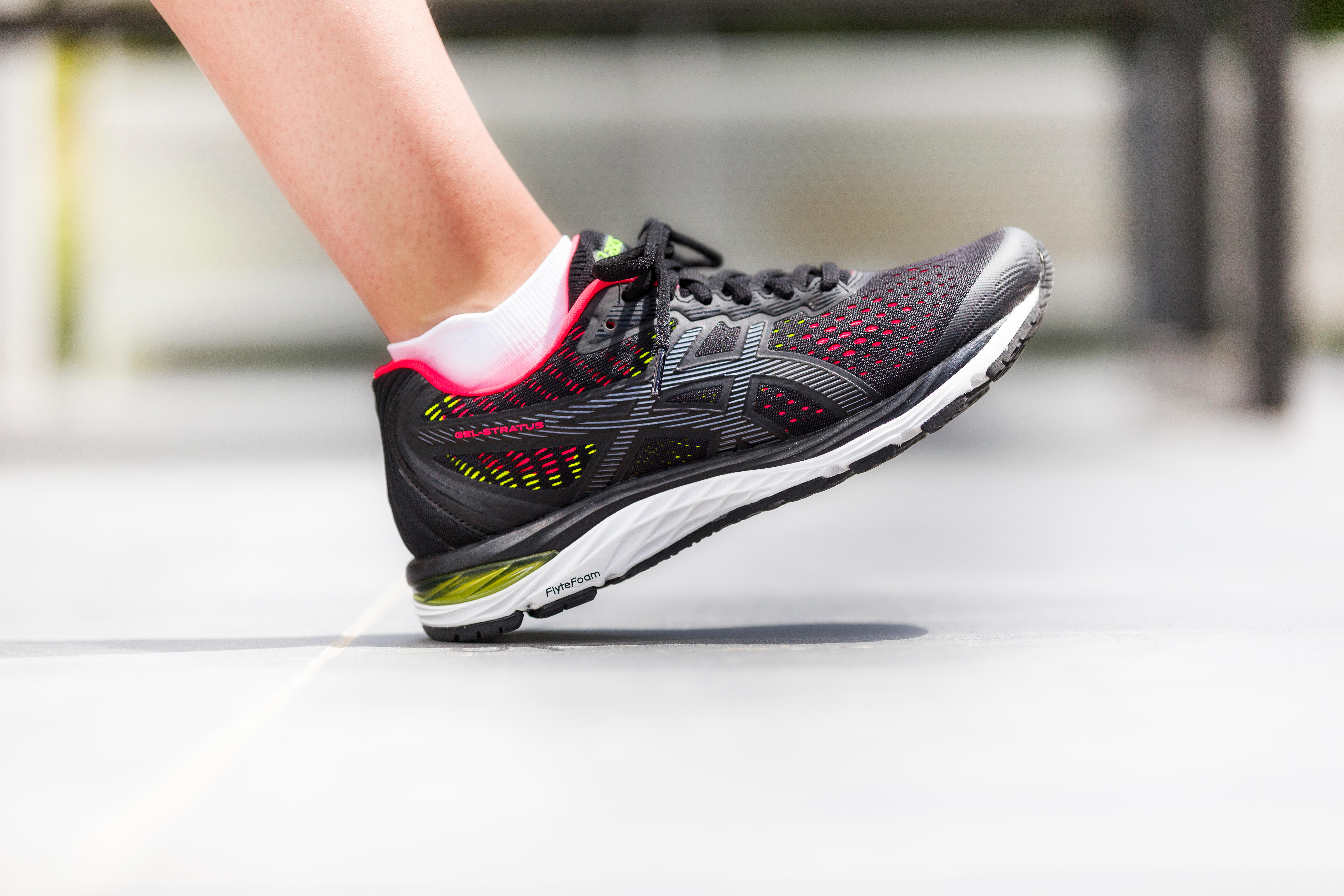Asics Gel Stratus Mujer Negro Rosa Zapatillas Running Decathlon