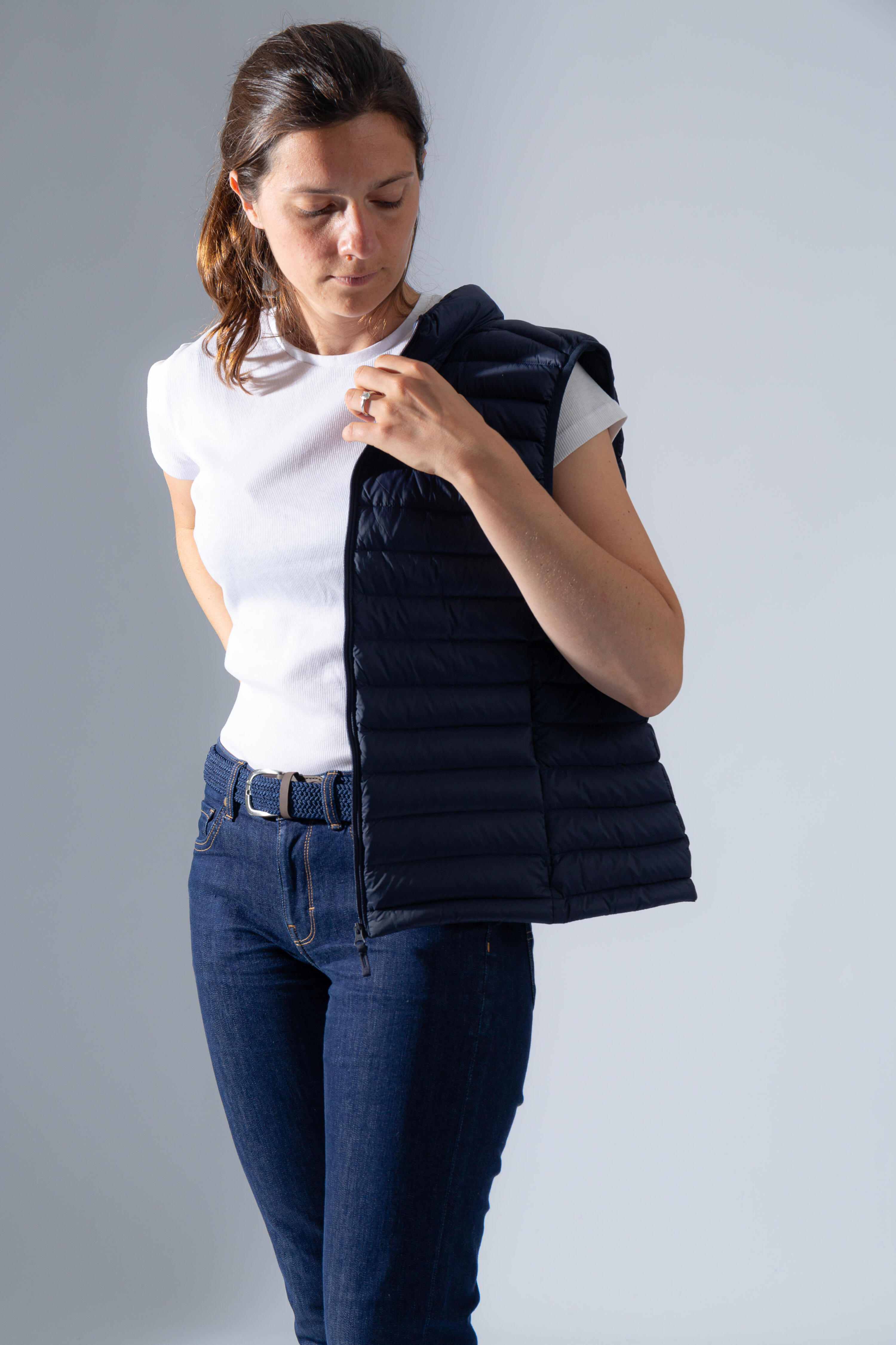Golf Women's Sleeveless Down Jacket - MW500 Navy Blue 14/14