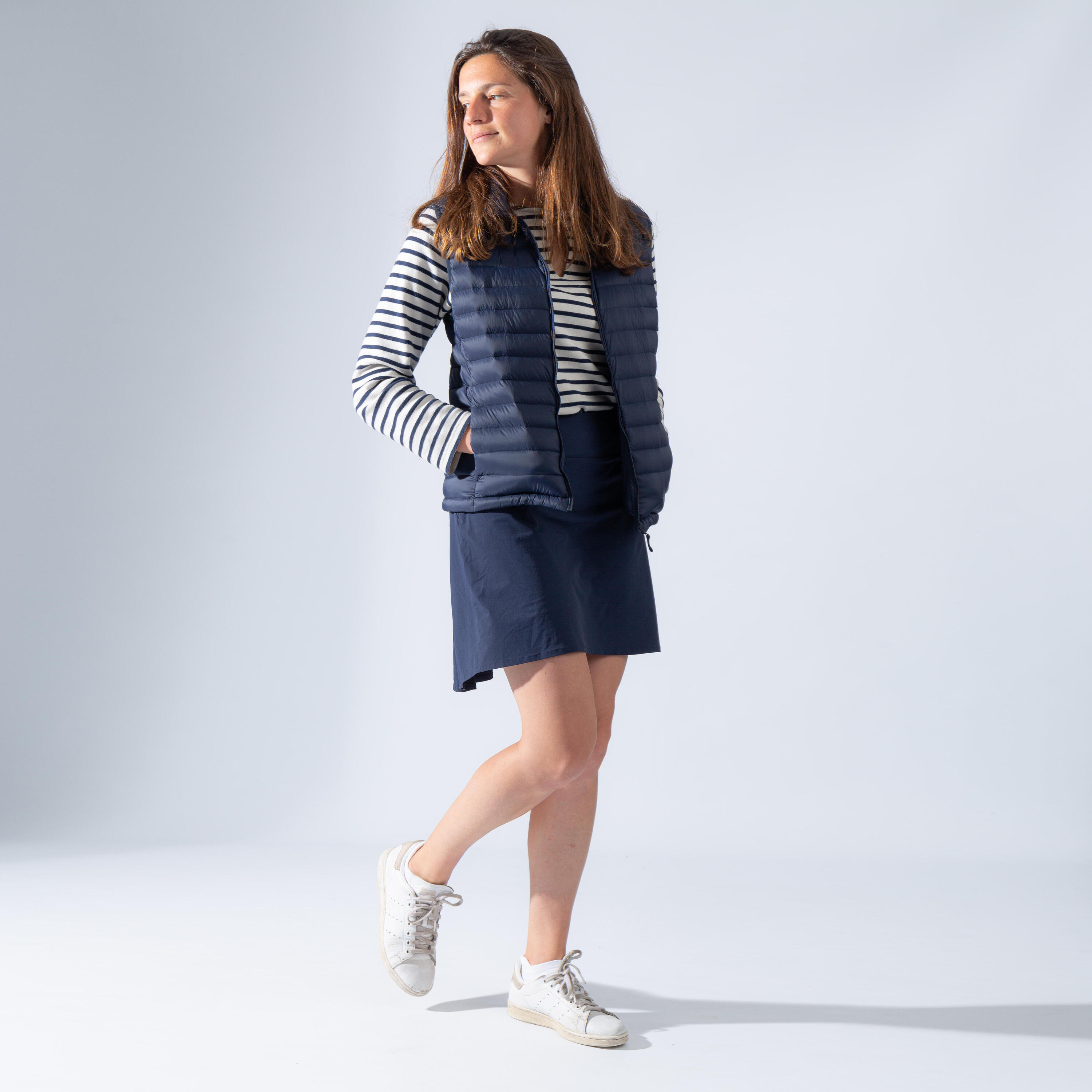 Golf Women's Sleeveless Down Jacket - MW500 Navy Blue 13/14
