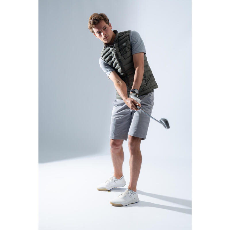 Pánská golfová péřová vesta MW500 khaki 