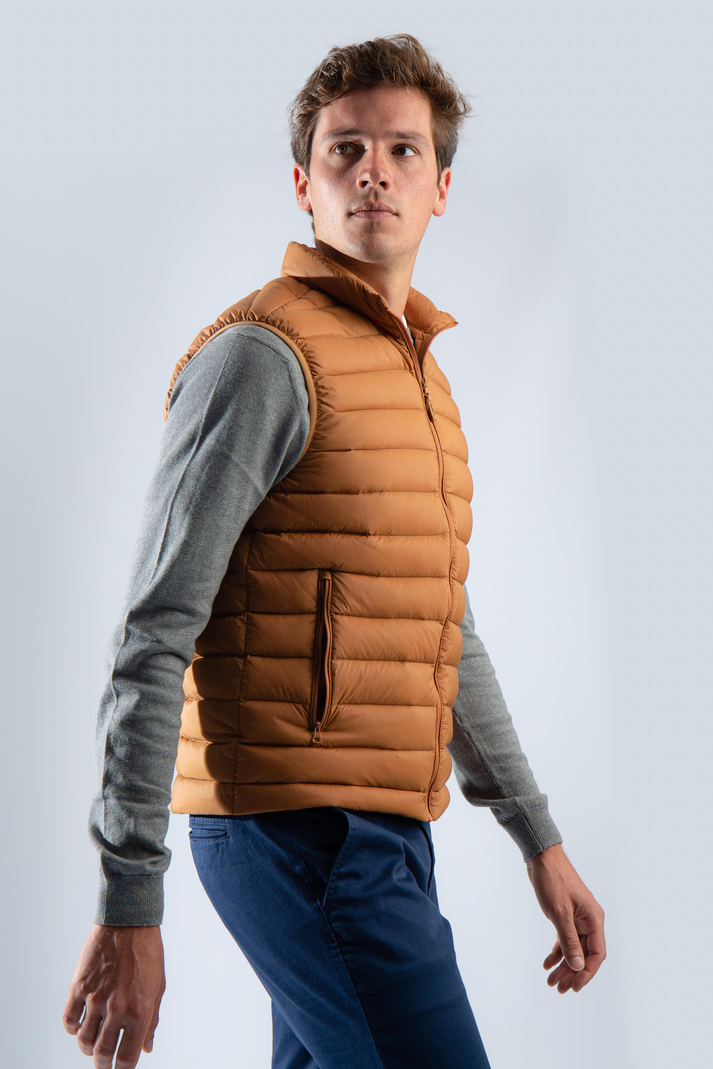 Chaleco golf Hombre MW500 avellana 12/14