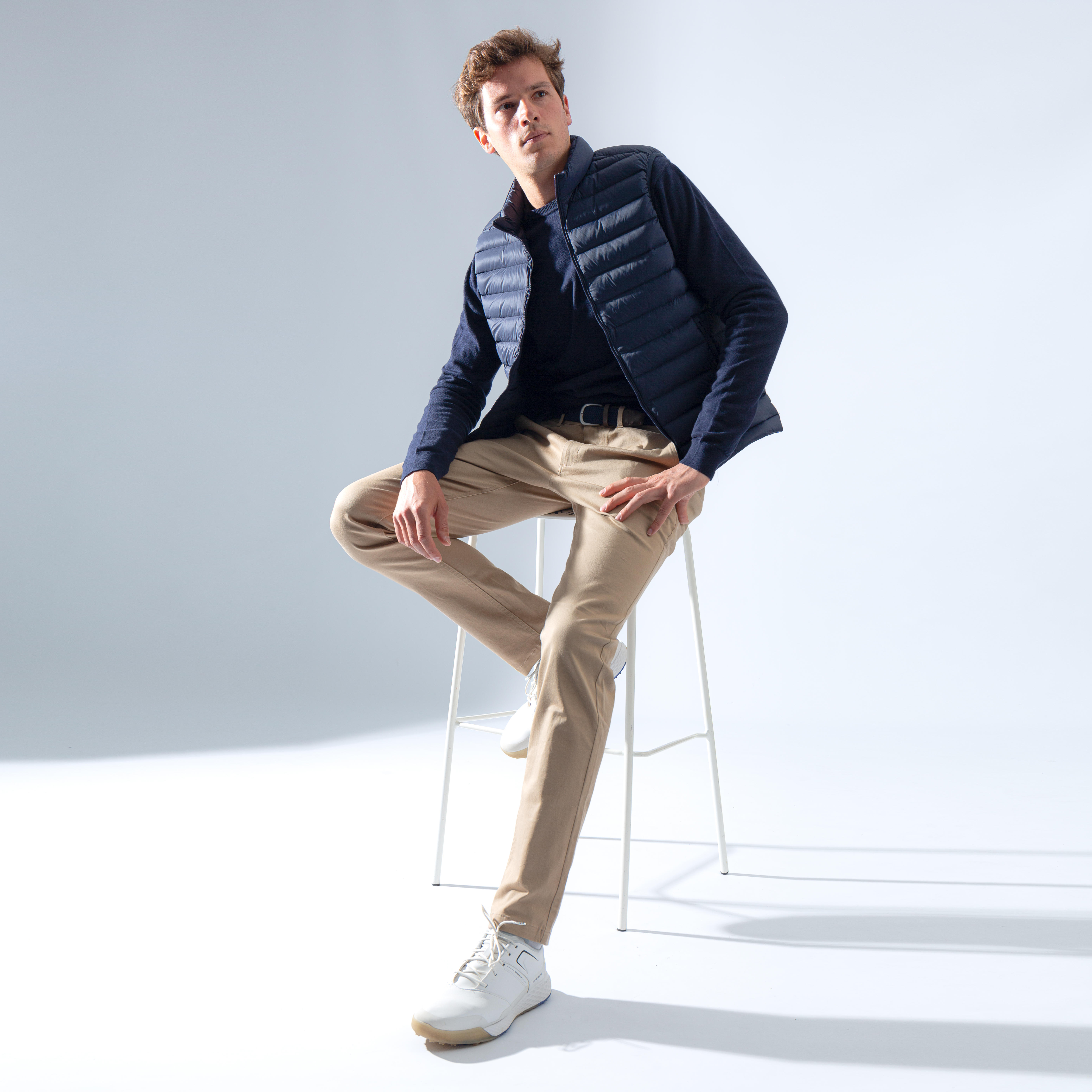 Veste de golf en duvet sans manches ultralégère homme - MW 500 bleu marine - INESIS