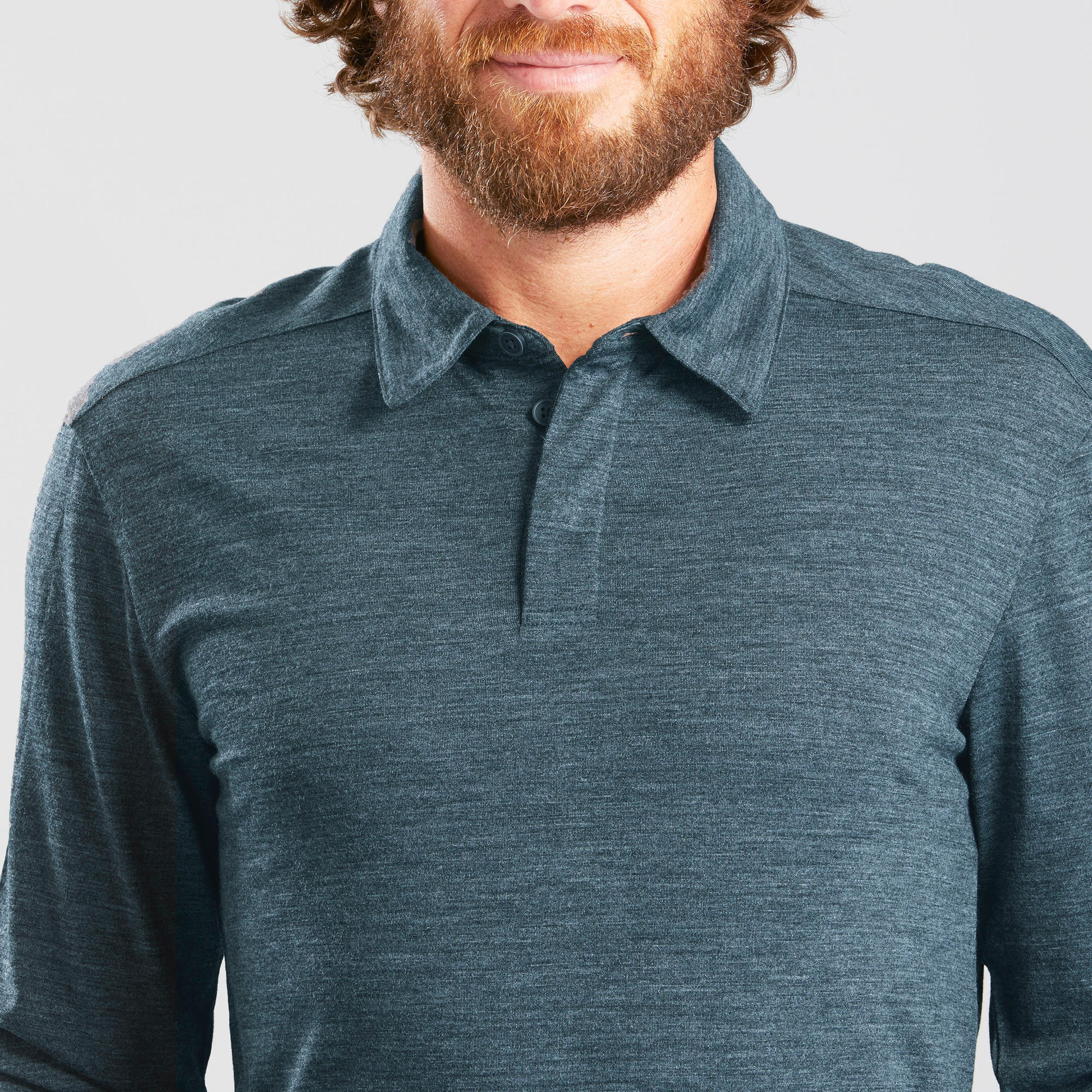 Polo laine mérinos de trek voyage - TRAVEL 500 manches longues homme  FORCLAZ | Decathlon