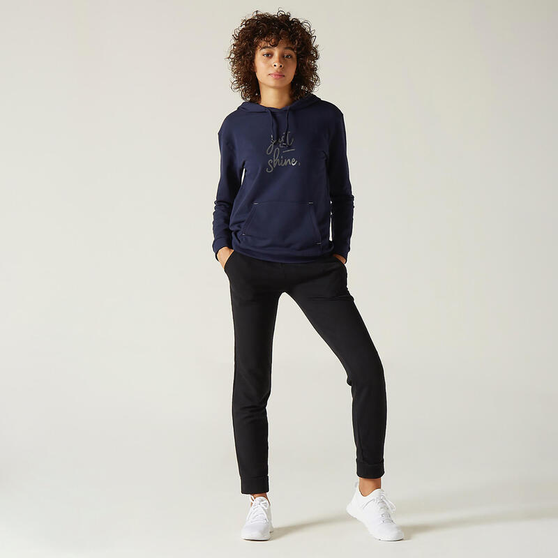 Pantalón Jogger Mujer Nyamba Fitness Bajos Ajustados Corte Recto Negro