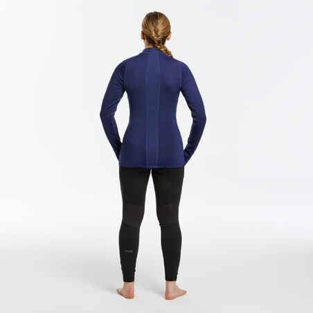 Women’s BL 500 thermal base layer 1/2 zip ski top - navy blue