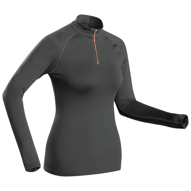 Koszulka termoaktywna narciarska damska Wedze BL 500 1/2 Zip