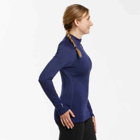 Moteriški apatiniai slidinėjimo marškinėliai „BL 500“, tamsiai mėlyni