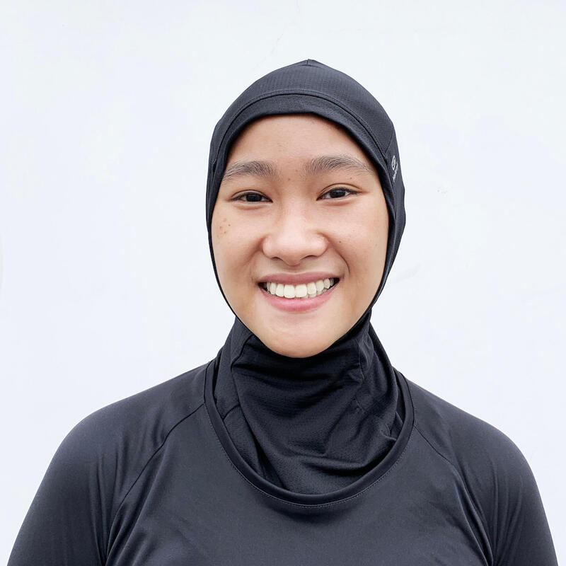 Hijab running Femme - KIPRUN Noir