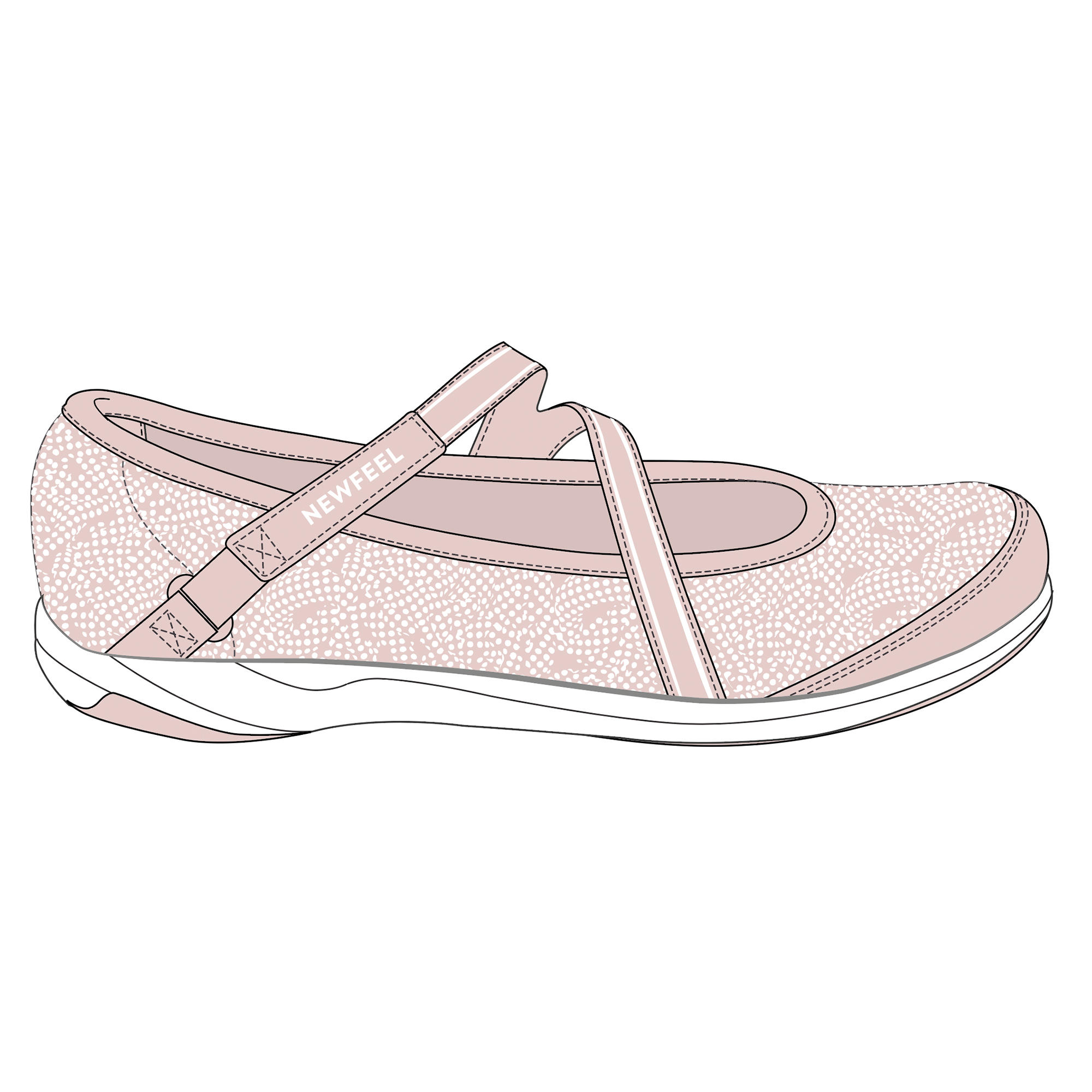 Baoma Women's Active Walking Ballerina Pumps - Pink 10/19