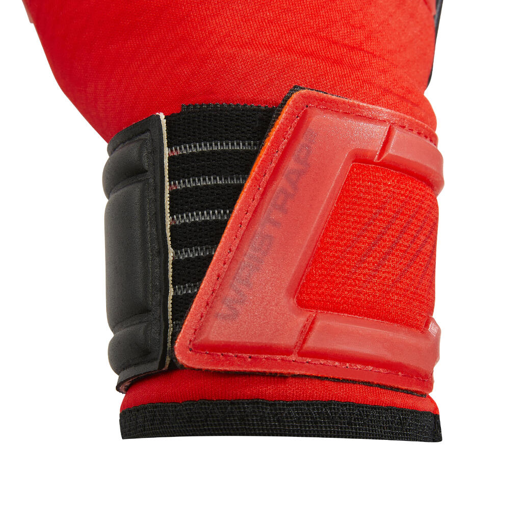 Adult Football Negative Seam Goalkeeper Gloves F900 - Red/Black