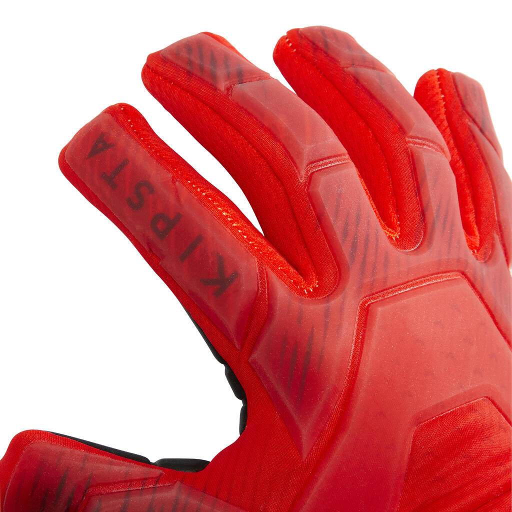 Adult Football Negative Seam Goalkeeper Gloves F900 - Red/Black