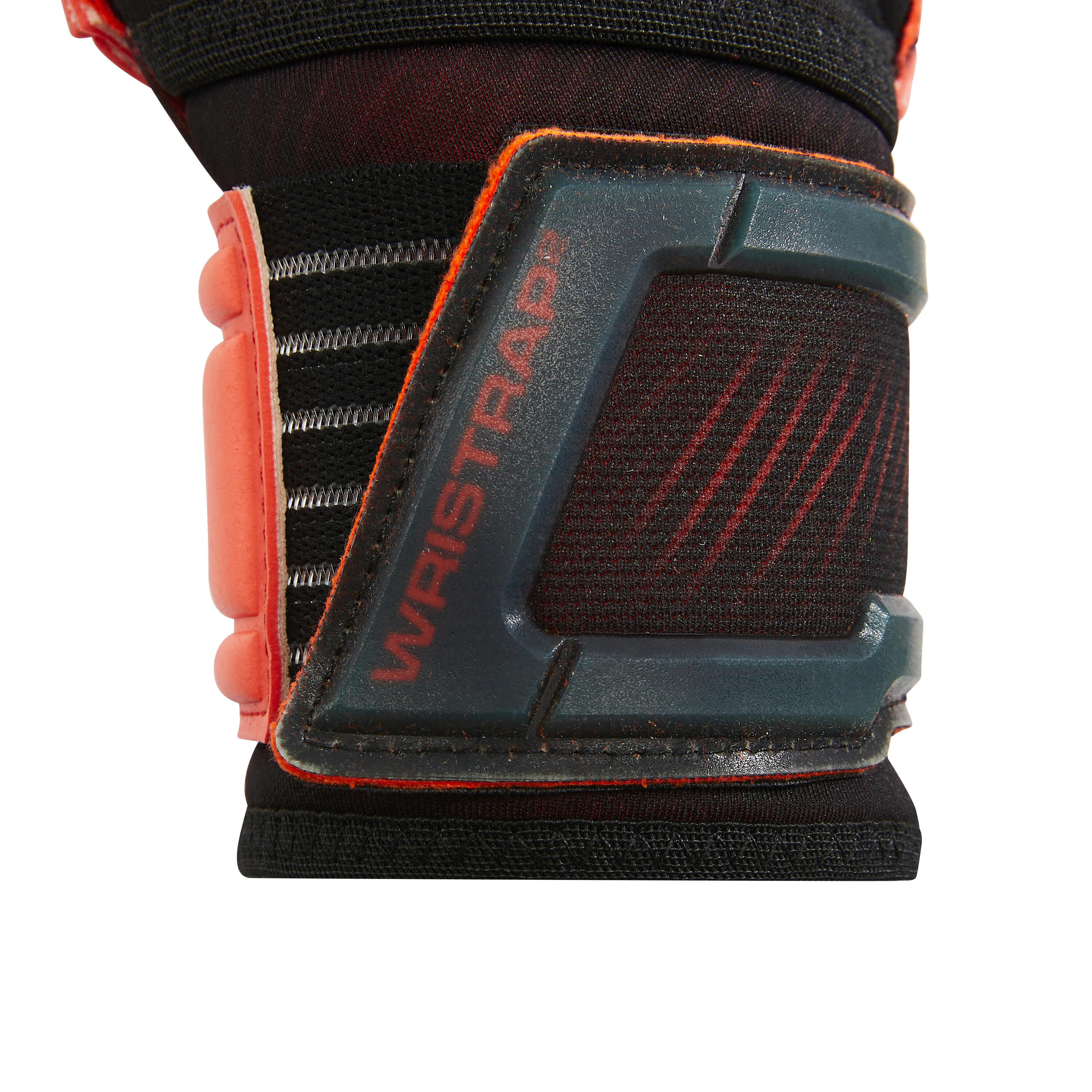 Adult Football Flat Seam Shielder Goalkeeper Gloves F900 - Black/Red 4/8
