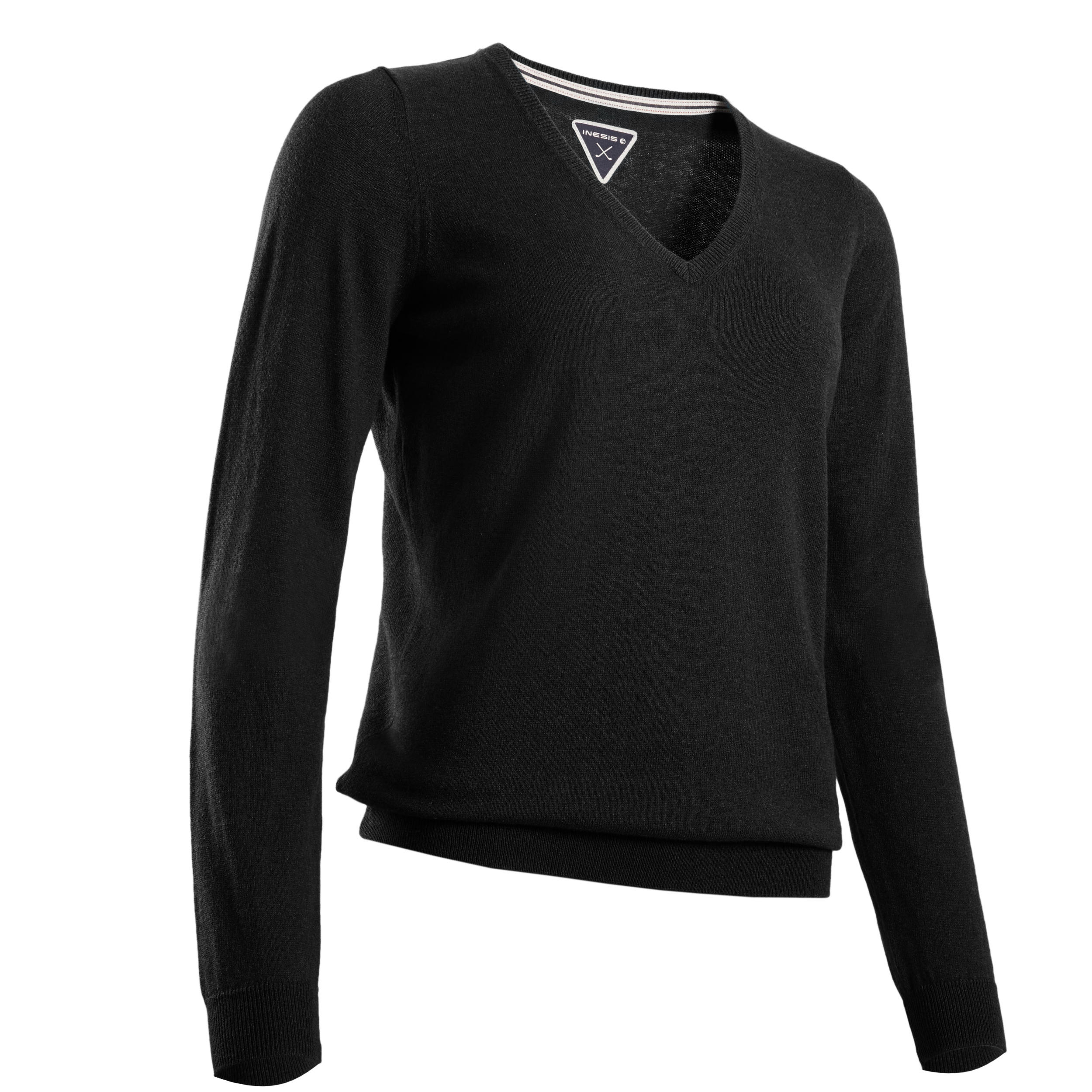 Golf V-neck Pullover MW500 Black 