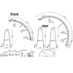 28" Mudguard Set for the Original 920E - Black