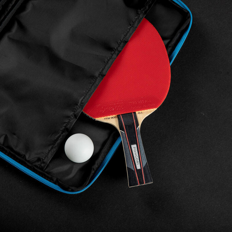 Fodero doppio racchetta ping pong TTC 560 blu-nero