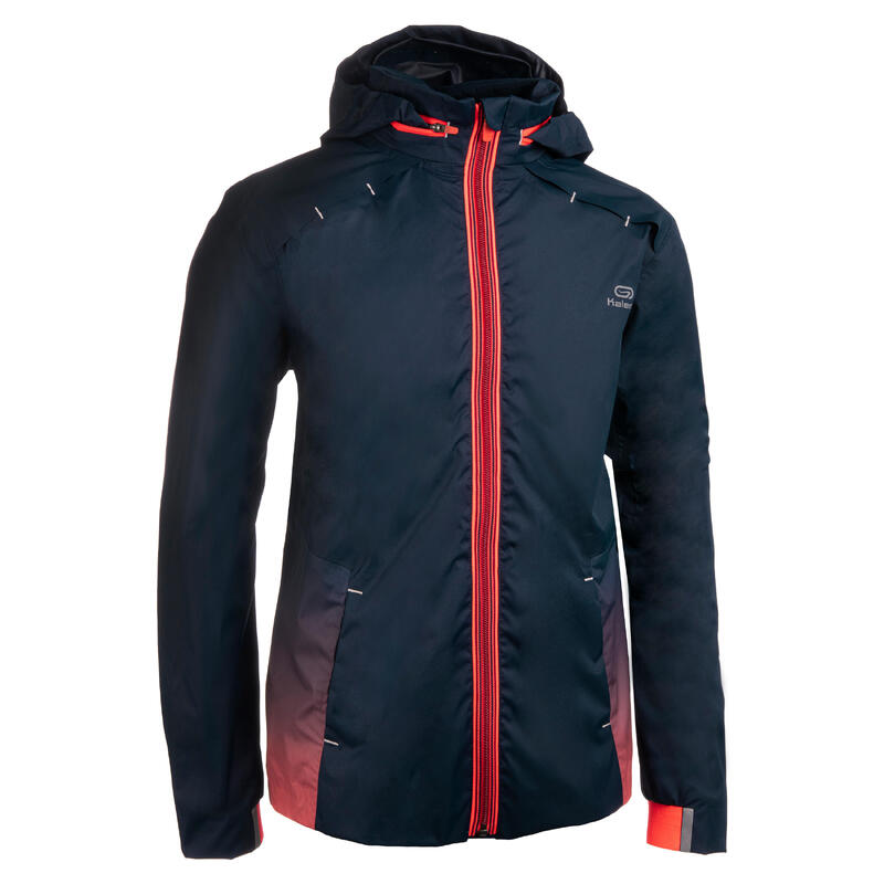 Veste imperméable fille d'Athlétisme AT 500 Bleue