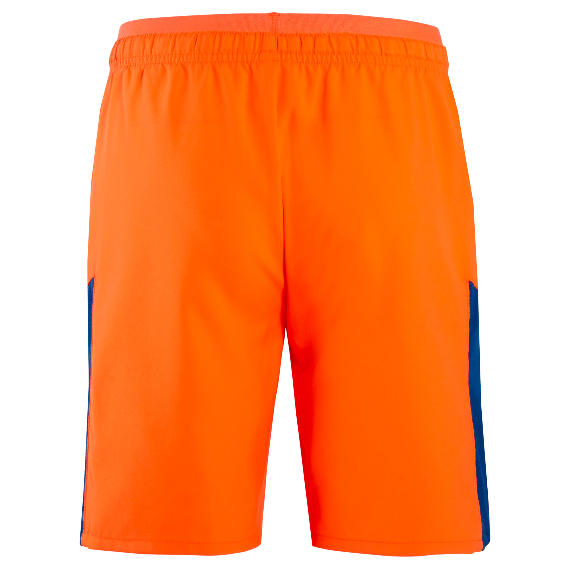 F520 Kids' Football Shorts - Blue/Orange 4/6