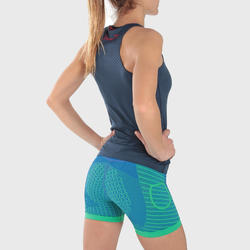 Leggings mallas trail running corta Mujer Hoko Naomi verde azul HOKO |  Decathlon