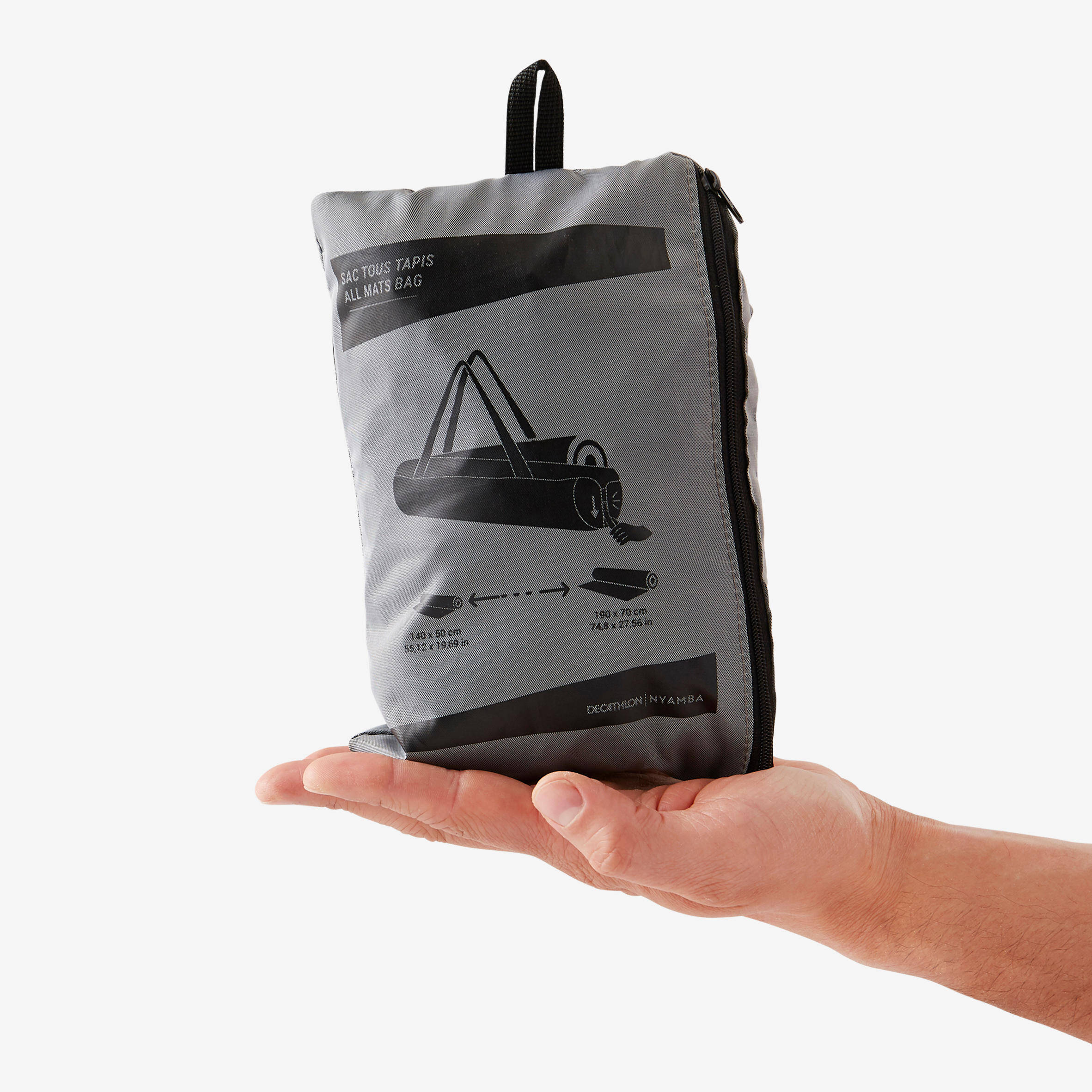 Pilates Gym Mat Bag - Grey -  3